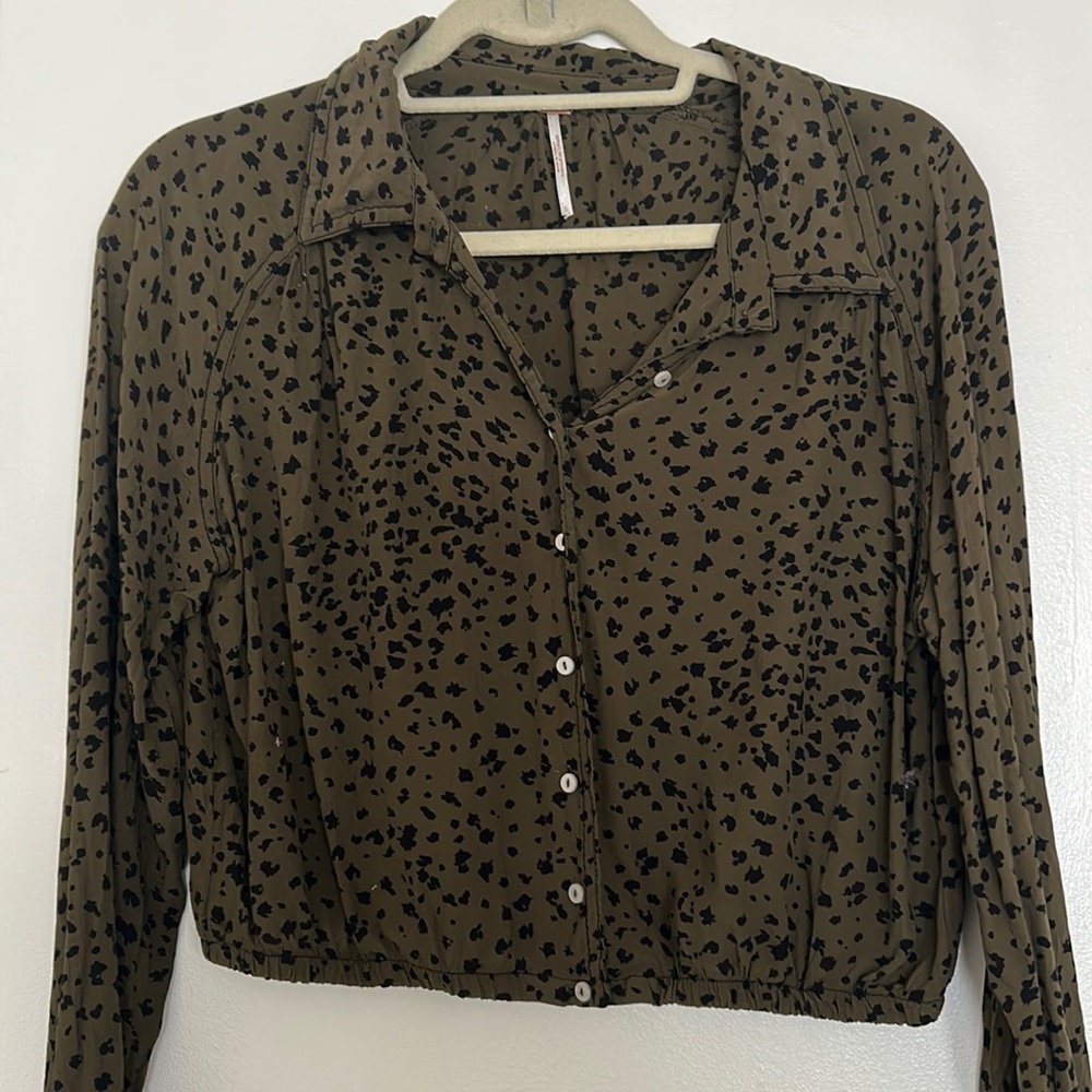 Free People Button Down Top